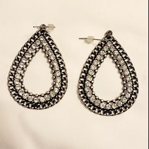 Black and silver earrings